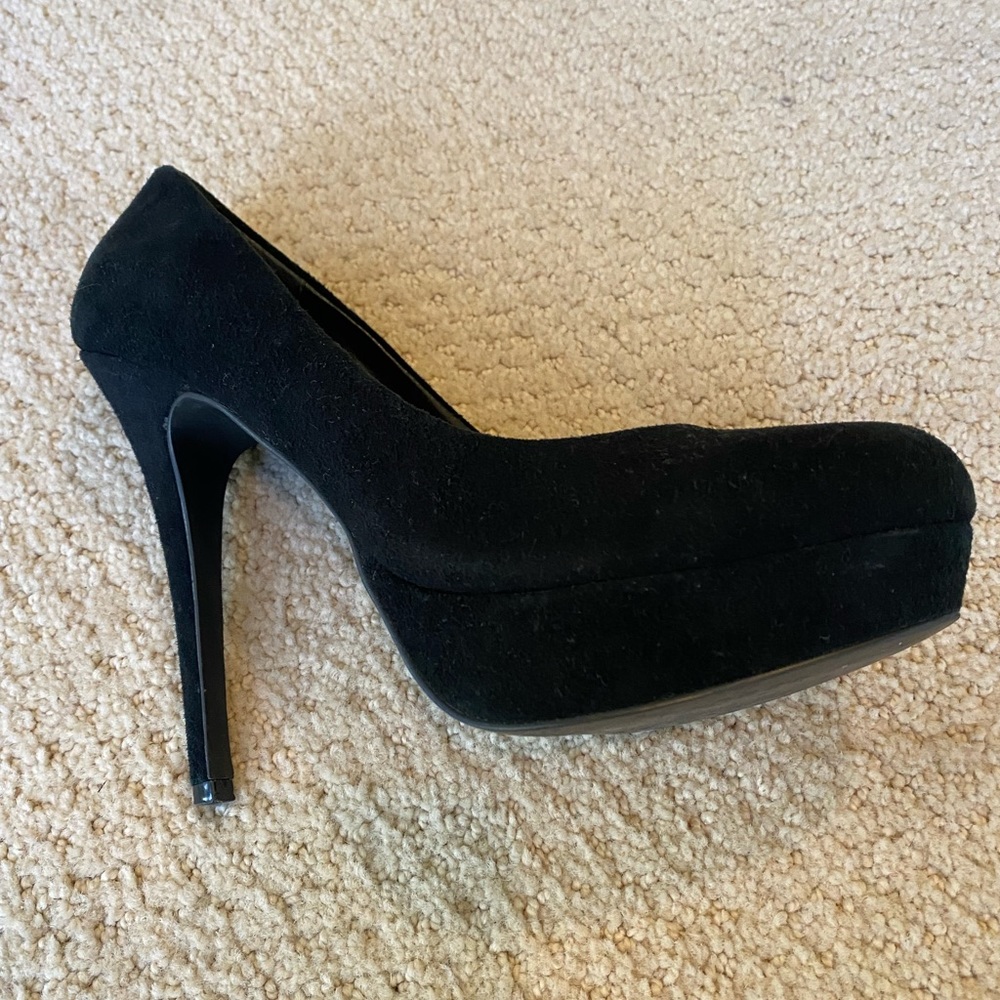 Black Suede Stilettos